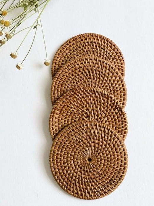 Rattan Coasters (Set of 6)