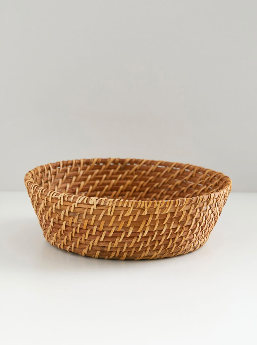 Round Rattan Bowl