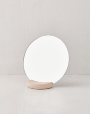 Round Stone Base Mirror